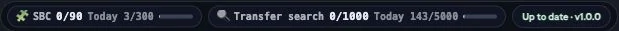Read top-bar usage and version status